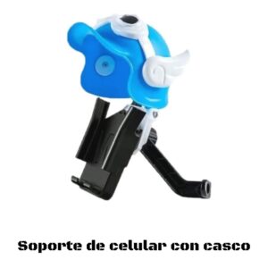 Soporte de celular con casco