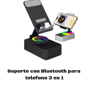 Soporte con bluetooth para teléfono 3 en 1